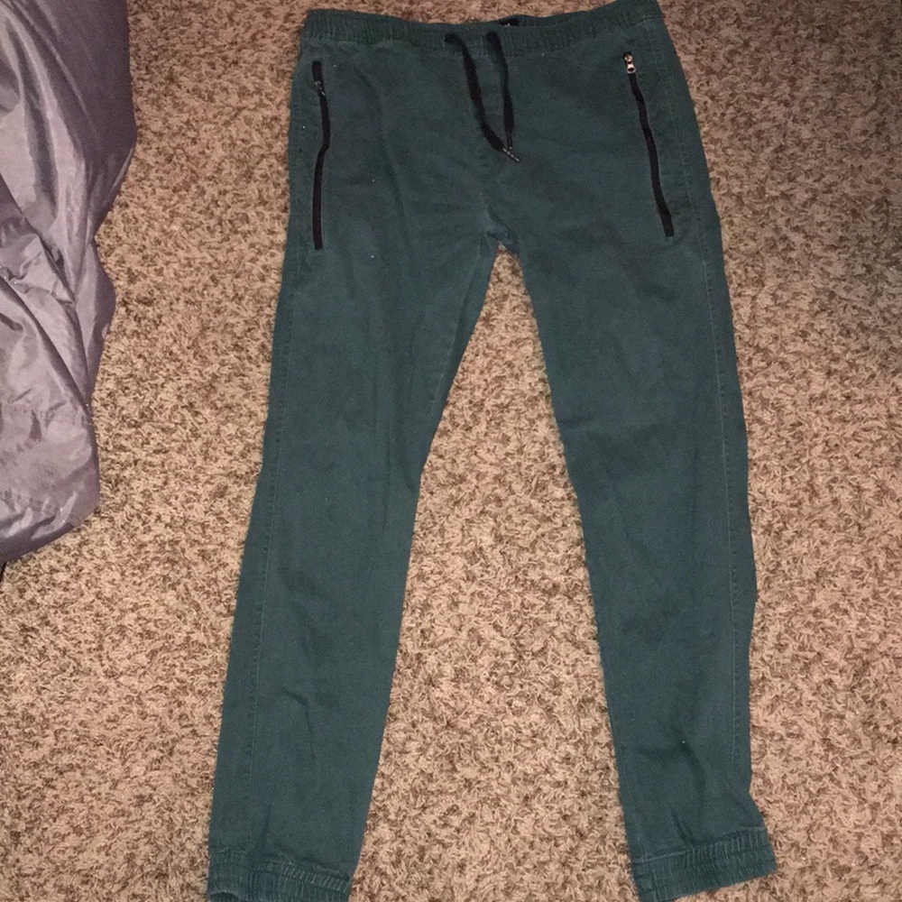 Green joggers!